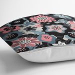 - Rh-K10439-Gorsel3 - Realhomes  Özel Tasarım Çiçek Yaprakları Dijital Baskılı Modern Yastık Kırlent Kılıfı Realhomes