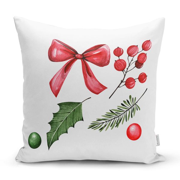 - Rh-K10456-Gorsel1 - Realhomes  Özel Tasarım Çiçek Yaprakları Dijital Baskılı Modern Yastık Kırlent Kılıfı Realhomes