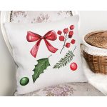 - Rh-K10456-Gorsel2 - Realhomes Beyaz Zemin Kurdele Üzüm Tasarımlı Dijital Baskılı Dekoratif Yastık Kırlent Kılıfı Realhomes