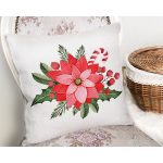 - Rh-K10457-Gorsel2 - Realhomes  Beyaz Zemin Gül Tasarımlı Dijital Baskılı Modern Yastık Kırlent Kılıfı Realhomes
