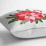 - Rh-K10457-Gorsel3 - Realhomes  Beyaz Zemin Gül Tasarımlı Dijital Baskılı Modern Yastık Kırlent Kılıfı Realhomes
