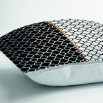 Siyah & Beyaz Ogea Desenli  Dijital Baskılı Dekoratif Yastık Kırlent Kılıfı Realhomes