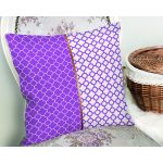 Mor & Beyaz Ogea Desenli  Dijital Baskılı Modern Yastık Kırlent Kılıfı Realhomes