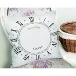 - Rh-K9282-Gorsel2 - Realhomes  Roma Rakamlarıyla Saat Tasarımlı  Dijital Baskılı Modern Yastık Kırlent Kılıfı Realhomes