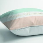 - Rh-K9285-Gorsel3 - Realhomes Hello Beautiful Mint Yeşili & Ten Rengi Dijital Baskılı Modern Yastık Kırlent Kılıfı Realhomes