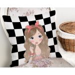 - Rh-K9294-Gorsel2 - Realhomes Dama Zeminli Fuchion Girl Tasarımlı Dijital Baskılı Modern Yastık Kırlent Kılıfı Realhomes