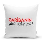 - Rh-K9324-Gorsel1 - Realhomes Özel Tasarım Garibanın Yüzü Gülür Mü ? Dijital Baskılı Modern Yastık Kırlent Kılıfı Realhomes