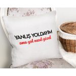 Özel Tasarım Yanlış Yoldayım Dijital Baskılı Dekoratif Yastık Kırlent Kılıfı Realhomes