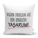 - Rh-K9326-Gorsel1 - Realhomes Özel Tasarım Oksijen Değilsin Dijital Baskılı Modern Yastık Kırlent Kılıfı Realhomes