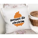 - Rh-K9328-Gorsel2 - Realhomes  Özel Tasarım Serseri Bir Civcivim Dijital Baskılı Modern Yastık Kırlent Kılıfı Realhomes