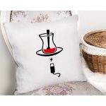 - Rh-K9330-Gorsel2 - Realhomes Özel Tasarım Çay Sevenlere Dijital Baskılı Modern Yastık Kırlent Kılıfı Realhomes