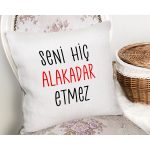 Özel Tasarım Seni Hiç Alakadar Etmez Dijital Baskılı Dekoratif Yastık Kırlent Kılıfı Realhomes