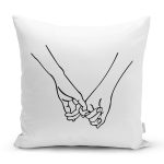 Özel Tasarım Sevgili Elleri Dijital Baskılı Dekoratif Yastık Kırlent Kılıfı Realhomes