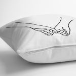 Özel Tasarım Sevgili Elleri Dijital Baskılı Dekoratif Yastık Kırlent Kılıfı Realhomes