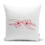 - Rh-K9346-Gorsel1 - Realhomes Özel Tasarım Bayan Elleri Dijital Baskılı Modern Yastık Kırlent Kılıfı Realhomes