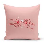 - Rh-K9347-Gorsel1 - Realhomes Özel Tasarım Bayan Elleri Dijital Baskılı Dekoratif Yastık Kırlent Kılıfı Realhomes