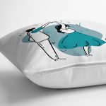 Özel Tasarım Dans Eden Çift Motifli Dijital Baskılı Dekoratif Yastık Kırlent Kılıfı Realhomes