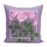 Özel Tasarım Gül Tasarımlı Dijital Baskılı Modern Yastık Kırlent Kılıfı Realhomes