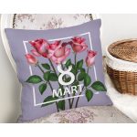- Rh-K9360-1-Gorsel2 - Realhomes  Özel Tasarım 8 Mart Gül Tasarımlı Dijital Baskılı Modern Yastık Kırlent Kılıfı Realhomes