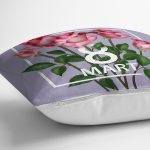 - Rh-K9360-1-Gorsel3 - Realhomes  Özel Tasarım 8 Mart Gül Tasarımlı Dijital Baskılı Modern Yastık Kırlent Kılıfı Realhomes