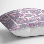 Özel Tasarım 8 Mart Gül Tasarımlı Dijital Baskılı Modern Yastık Kırlent Kılıfı Realhomes