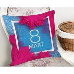 - Rh-K9365-1-Gorsel2 - Realhomes  Özel Tasarım 8 Mart Gül Tasarımlı Dijital Baskılı Modern Yastık Kırlent Kılıfı Realhomes