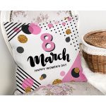 - Rh-K9368-2-Gorsel2 - Realhomes Özel Tasarım 8 March Renkli Puantiye Detaylı Dijital Baskılı Modern Yastık Kırlent Kılıfı Realhomes