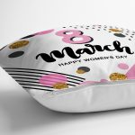 - Rh-K9368-2-Gorsel3 - Realhomes Özel Tasarım 8 March Renkli Puantiye Detaylı Dijital Baskılı Modern Yastık Kırlent Kılıfı Realhomes