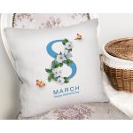 Özel Tasarım 8 March Çiçek Tasarımlı Dijital Baskılı Modern Yastık Kırlent Kılıfı Realhomes