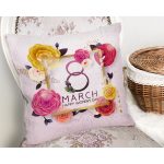 - Rh-K9372-2-Gorsel2 - Realhomes Özel Tasarım 8 March Gül Tasarımlı Dijital Baskılı Modern Yastık Kırlent Kılıfı Realhomes