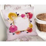 Özel Tasarım Gül Tasarımlı Dijital Baskılı Modern Yastık Kırlent Kılıfı Realhomes