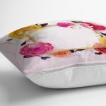 Özel Tasarım Gül Tasarımlı Dijital Baskılı Modern Yastık Kırlent Kılıfı Realhomes