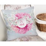 Özel Tasarım 8 Mart Ortanca Çiçeği Motifli Dijital Baskılı Modern Yastık Kırlent Kılıfı Realhomes