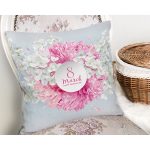 Özel Tasarım 8 March Ortanca Çiçeği Motifli Dijital Baskılı Modern Yastık Kırlent Kılıfı Realhomes