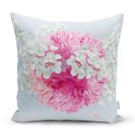 - Rh-K9373-Gorsel1 - Realhomes Özel Tasarım Ortanca Çiçeği Motifli Dijital Baskılı Modern Yastık Kırlent Kılıfı Realhomes