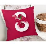 Özel Tasarım Kırmızı Gül Tasarımlı Dijital Baskılı Modern Yastık Kırlent Kılıfı Realhomes