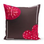 Özel Tasarım Kalp Tasarımlı Hediye Paketi Dijital Baskılı Modern Yastık Kırlent Kılıfı Realhomes