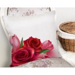 Özel Tasarım Gül Desenli Dijital Baskılı Modern Yastık Kırlent Kılıfı Realhomes