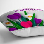 - Rh-K9381-1-Gorsel3 - Realhomes  Özel Tasarım Kadınlar Günü Çiçek Desenli Dijital Baskılı Modern Yastık Kırlent Kılıfı Realhomes