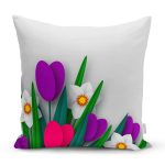 Özel Tasarım Çiçek Desenli Dijital Baskılı Modern Yastık Kırlent Kılıfı Realhomes