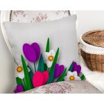 Özel Tasarım Çiçek Desenli Dijital Baskılı Modern Yastık Kırlent Kılıfı Realhomes