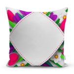 Özel Tasarım Çiçek Desenli Dijital Baskılı Modern Yastık Kırlent Kılıfı Realhomes