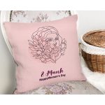 - Rh-K9385-2-Gorsel2 - Realhomes  Özel Tasarım 8 March Kadın Silüetli Dijital Baskılı Modern Yastık Kırlent Kılıfı Realhomes