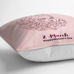 - Rh-K9385-2-Gorsel3 - Realhomes  Özel Tasarım 8 March Kadın Silüetli Dijital Baskılı Modern Yastık Kırlent Kılıfı Realhomes