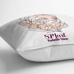 Özel Tasarım 8 Mart Kadın Silüetli Dijital Baskılı Modern Yastık Kırlent Kılıfı Realhomes