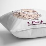 - Rh-K9386-2-Gorsel3 - Realhomes  Özel Tasarım 8 March Kadın Silüetli Dijital Baskılı Modern Yastık Kırlent Kılıfı Realhomes