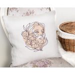 Özel Tasarım Kadın Silüetli Dijital Baskılı Modern Yastık Kırlent Kılıfı Realhomes