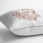 Özel Tasarım Kadın Silüetli Dijital Baskılı Modern Yastık Kırlent Kılıfı Realhomes