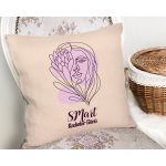 Özel Tasarım 8 Mart Kadın Silüetli Dijital Baskılı Modern Yastık Kırlent Kılıfı Realhomes