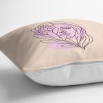 Özel Tasarım Kadın Silüetli Dijital Baskılı Modern Yastık Kırlent Kılıfı Realhomes